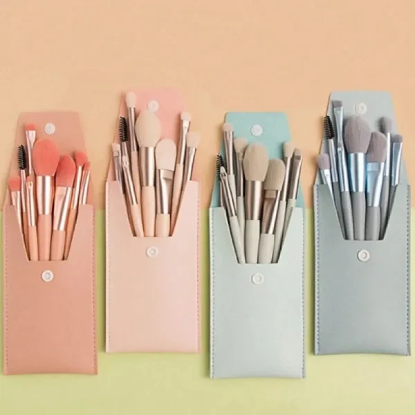 8Pcs Soft Bristles Makeup Brush Tools Foundation Powder Eyeshadow Cosmetics Brus