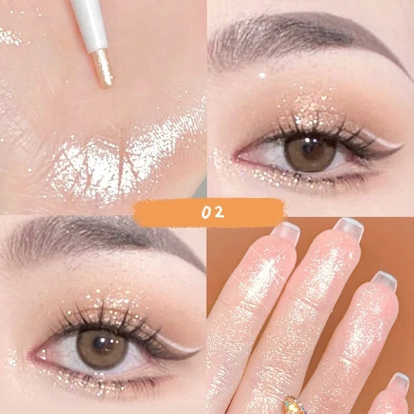 1PC Shiny Gloss Liquid Eye Shadow Facial Makeup Women Glittery Highlighter Eyesh