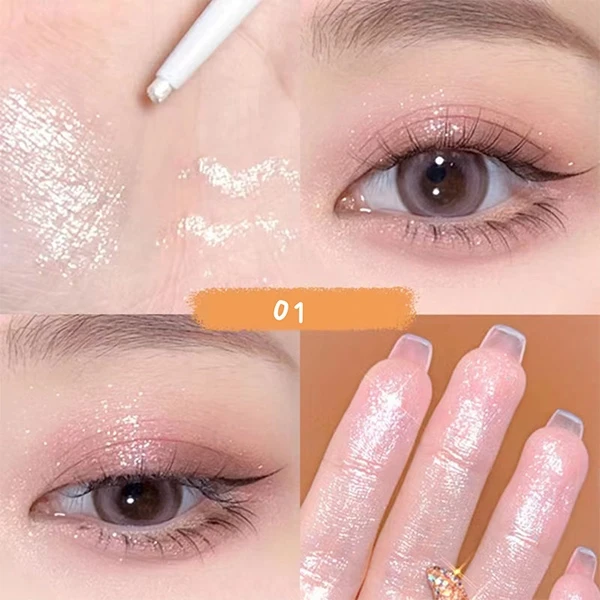 1PC Shiny Gloss Liquid Eye Shadow Facial Makeup Women Glittery Highlighter Eyesh