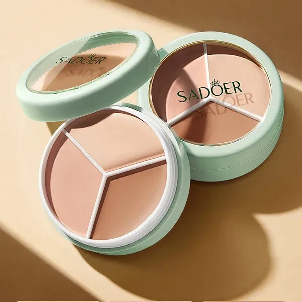 Sadoer Naturally Good Skin Tri-color Concealer Sadoer Palette Waterproof Foundat
