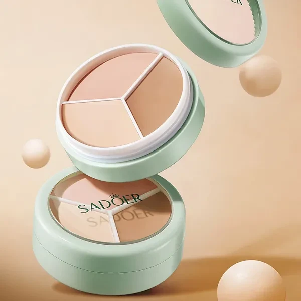 Sadoer Naturally Good Skin Tri-color Concealer Sadoer Palette Waterproof Foundat