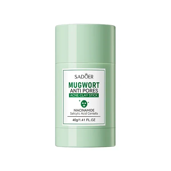 Mugwort Clay Mask Stick, Acne Mud For Face Blackhead Remover Deep Pore Cleansing
