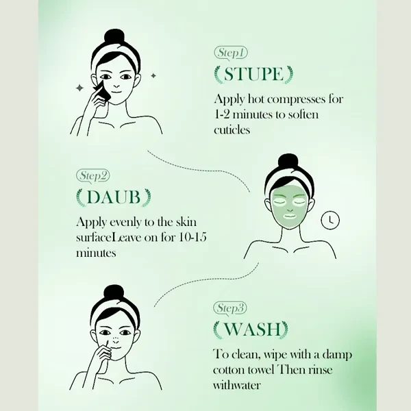 Mugwort Clay Mask Stick, Acne Mud For Face Blackhead Remover Deep Pore Cleansing