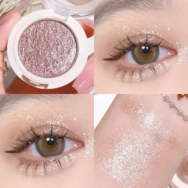 Waterproof Non-Irritating Pearlescent Highlighter Powder Glitter Women Shiny Eye