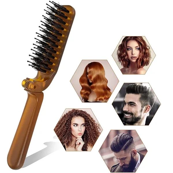 Portable Travel Mirror Small Detangling Hair Styling Brush Hair Accessories Fold
