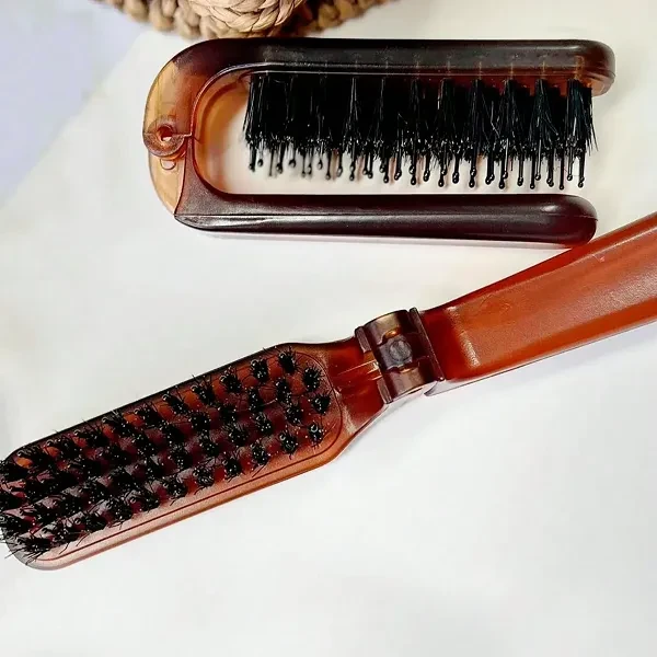 Portable Travel Mirror Small Detangling Hair Styling Brush Hair Accessories Fold