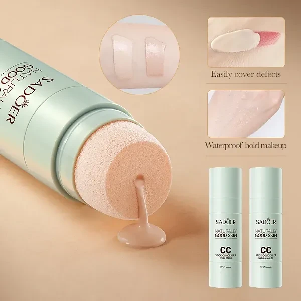 2 Natural Colors CC Concealer Stick Long-lasting Cream Water-proof Delicate Skin