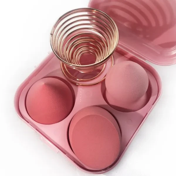 Flawless Beauty 3-Piece Spring Egg Makeup Sponge Set (Pack of 4)