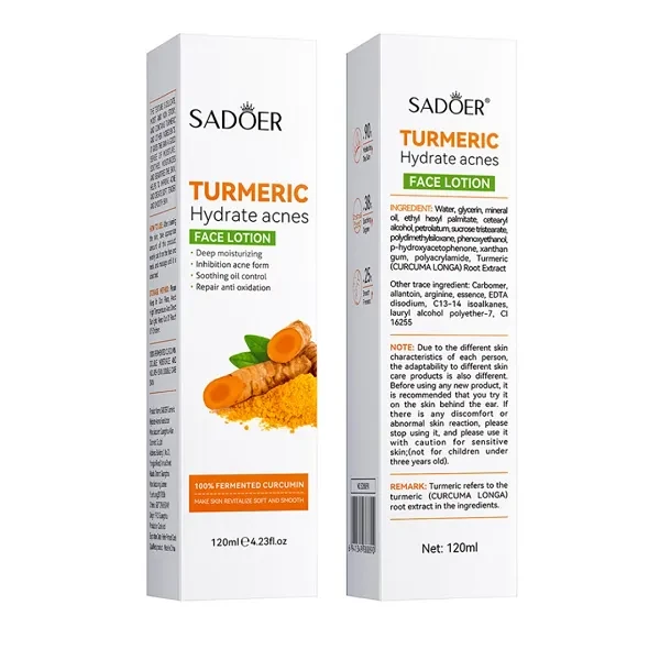 Turmeric Face Lotion Dark Spots Remover Brightening Skin Dirt Remover For Women