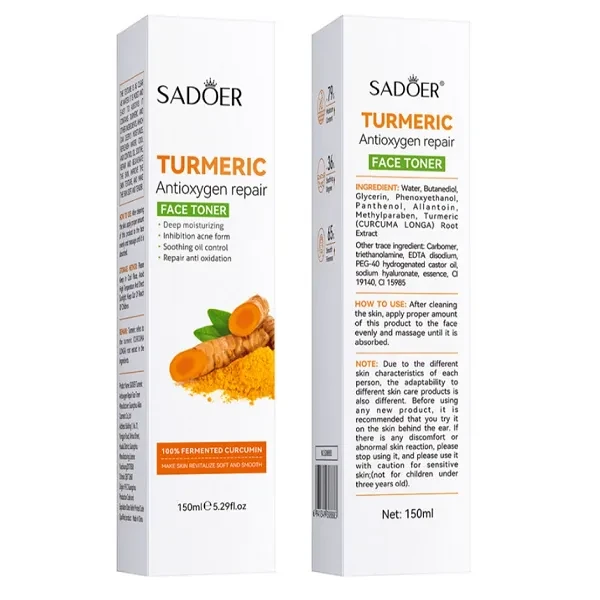 Turmeric Face Essence Refreshing Toner Moisturizing Powerful Whitening Cream Plu