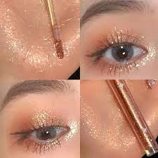 Glitter Liquid Eyeshadow Easy To Wear Highlighter Waterproof Pearlescent Shiny E