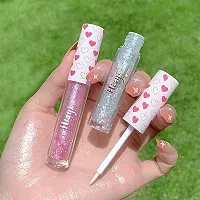 Glitter Liquid Eyeshadow Easy To Wear Highlighter Waterproof Pearlescent Shiny E