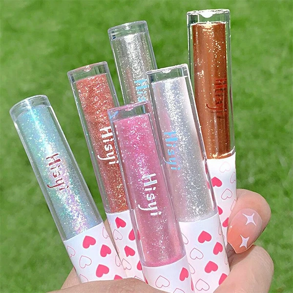 Glitter Liquid Eyeshadow Easy To Wear Highlighter Waterproof Pearlescent Shiny E