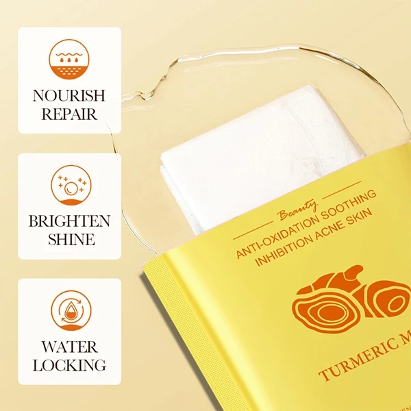 Anti Oxidation Acne Skin Repair Turmeric Face Mask Enhance Glow Skin Care Soothi