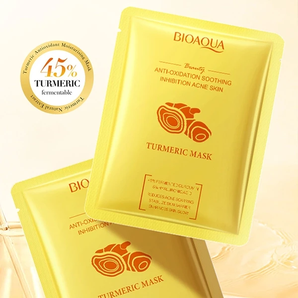 Anti Oxidation Acne Skin Repair Turmeric Face Mask Enhance Glow Skin Care Soothi