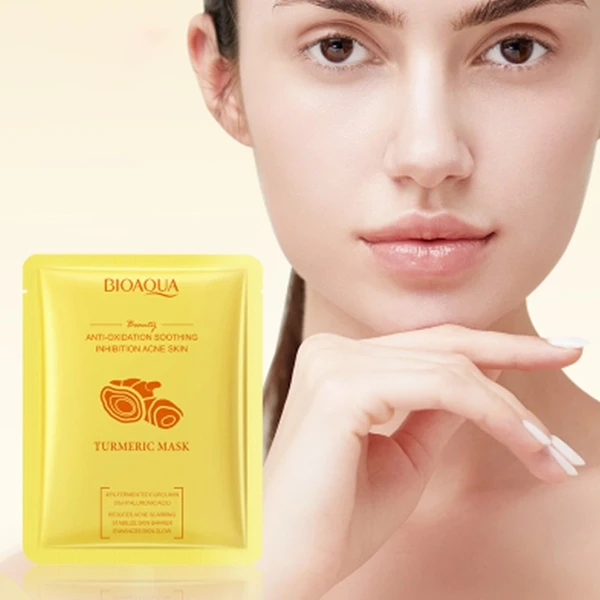 Anti Oxidation Acne Skin Repair Turmeric Face Mask Enhance Glow Skin Care Soothi