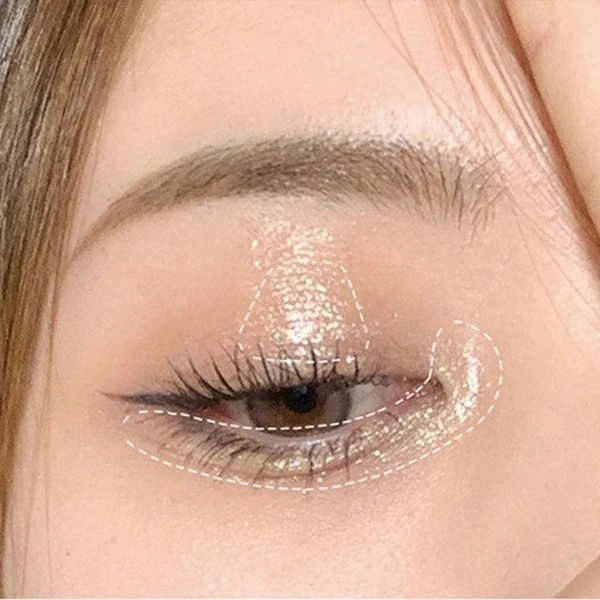 Water Resistant Non-Irritating Facial Makeup Women Glitter Highlighter Eyeshadow