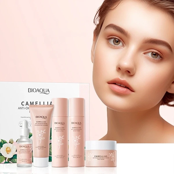 5 In 1 Camellia Flower Moisturizing Skin Lotion Cream Peronscal Skincare Product