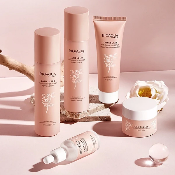 5 In 1 Camellia Flower Moisturizing Skin Lotion Cream Peronscal Skincare Product