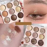 Nine Colors Water Resistant Matte Glittery High Pigmented Non-Smudge Eye Shadow