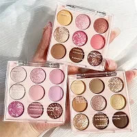 Nine Colors Water Resistant Matte Glittery High Pigmented Non-Smudge Eye Shadow