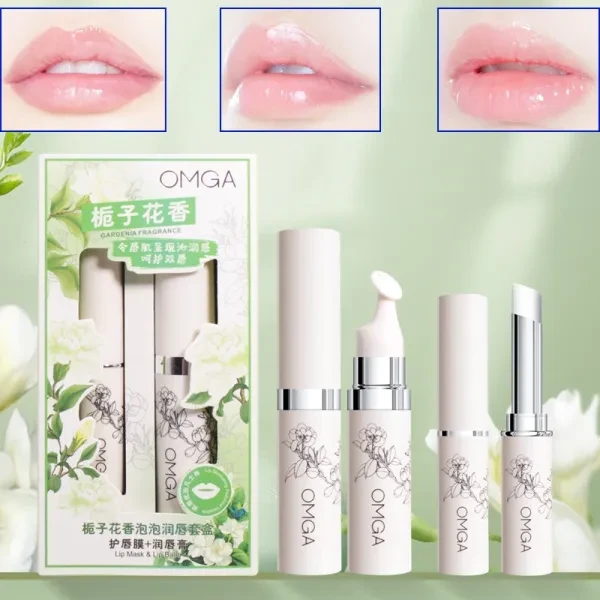 Set Of 2 Pieces Women Lips Beauty Moisturizing Mask Set, Double Moisturizing Lip