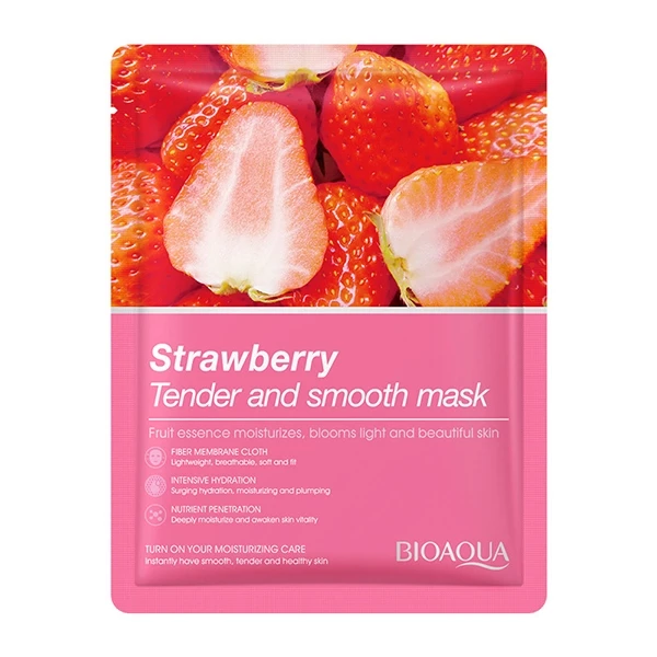 Strawberry Fruit Essence Moisturizing Face Mask Tender Smooth Skin Care Brighten
