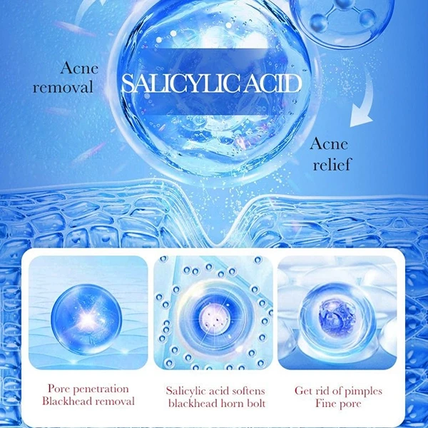 Salicylic Acid High Pigmented Skin Care Anti-Acne Removal Cream Facial Cleanser