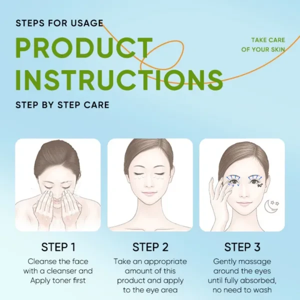 Aloe Vera Hydrate Moisturize Eye Cream Anti Dark Circles Eye Serum Remove Eye Ba