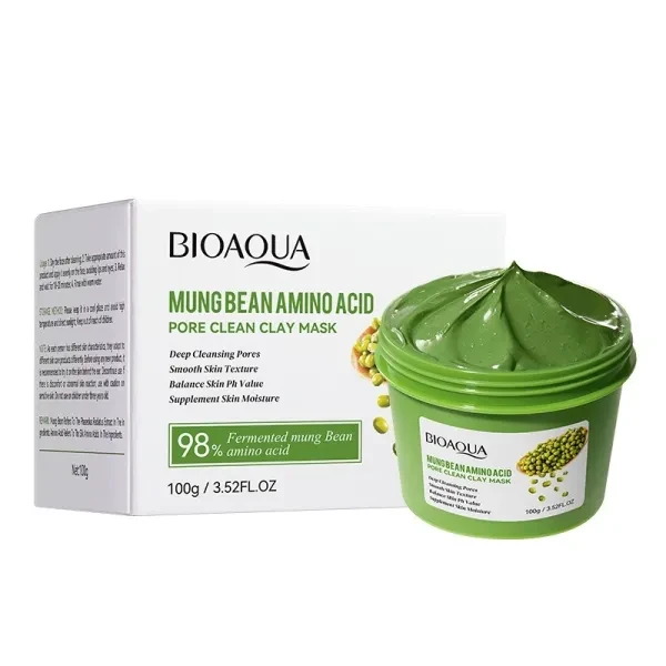 Mung Bean Amino Acid Deeply Pores Cleansing Glowing Smooth Skincare Facial Mud C