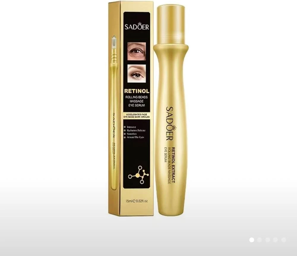 Retinol Eye Massage Roller Eye Serum Rolling Beads Whitening Anti Wrinkles Eye B