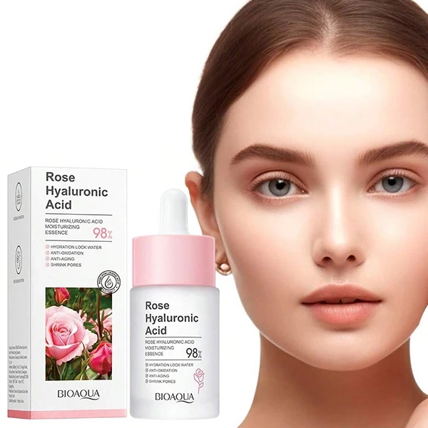 Rose Hyaluronic Skin Moisturize Essence Oil Anti Aging Facial Serums Shrink Pore