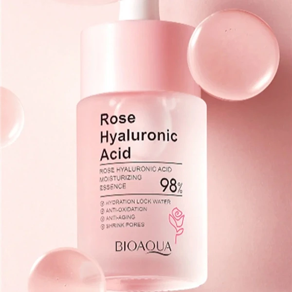 Rose Hyaluronic Skin Moisturize Essence Oil Anti Aging Facial Serums Shrink Pore