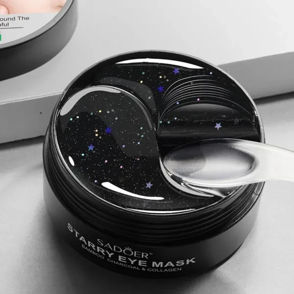 60 Pcs Bamboo Charcoal Starry Eye Mask Skin Moisturizes Dryness Brighten Dark Ci