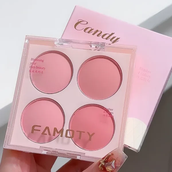 4 In 1 Face Grooming Pure Natural Facial Cheek Enhancer Waterproof Women Blush P