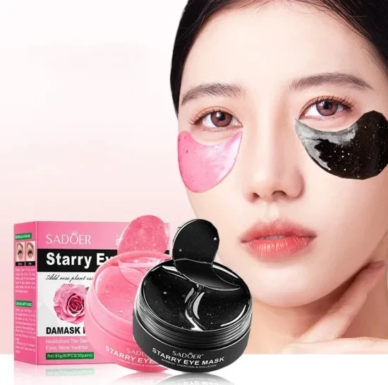 60 Pcs Rose Starry Eye Mask Skin Moisturizes Release Dryness Brighten Dark Circl