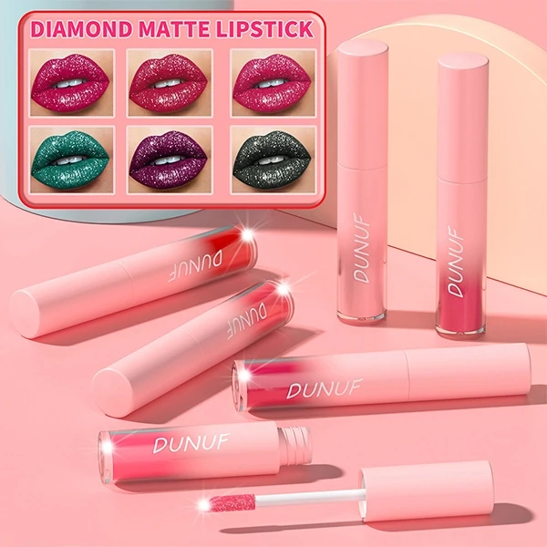 Waterproof Colorful Metallic Lip Care Long Lasting Shimmer Liquid Diamond Matte