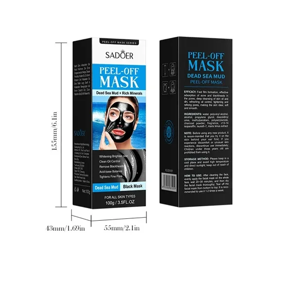 Sadoer Peel-off Black Mask Dead Sea Mud Rich Minerals Clean Oil Control Blackhea