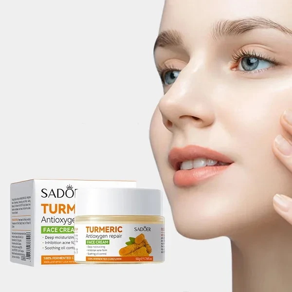 Sadoer Turmeric Antioxygen Repair Face Cream Nourishing Lotion Acne Removing Cle