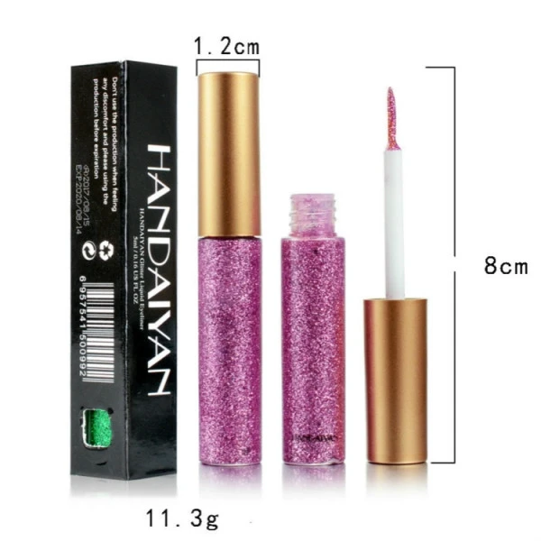 2 Pieces Colors Eyeliner Glitter Eyeshadow Waterproof Shimmer Sparkling Eye Shad