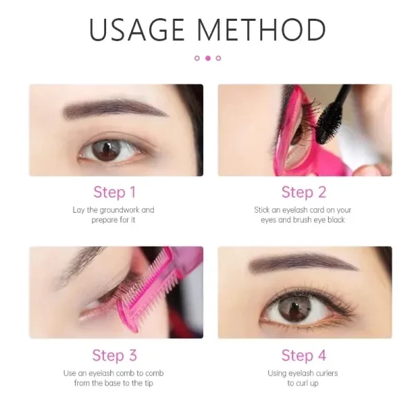 Portable Eyelashes Applicator Tool With Mini Comb Easy Eyelash Mascara Guide Mak