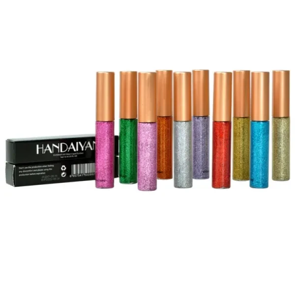 Vibrant Orange Pearlescent Liquid Women's Eyeshadow Waterproof Full Coverage Glo