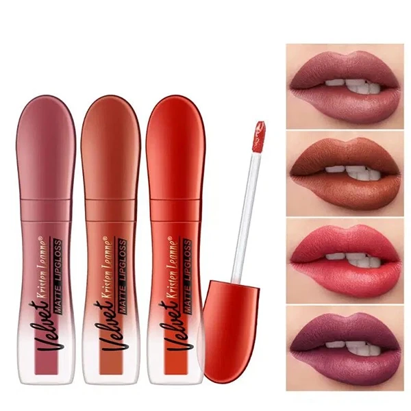Glossy Waterproof Non Fading Matte Lip Gloss Ladies Lip Glaze Makeup Long Lastin