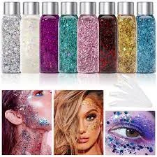 3 Pcs Multicolor Glitter Eye Sequin Shadow Set
