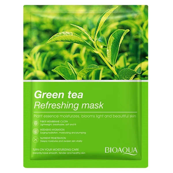 Green Tea Plant Essence Refreshing Face Mask Dry Skin Hydrating Moisturizing Ski