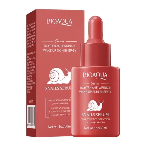 BIOAQUA Anti Wrinkle Skin Repair Snail Face Serum Enhance Glow Skin Nourishing S