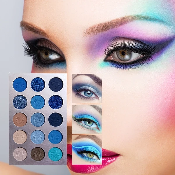 Vibrant Eyes 15-Color Waterproof Eyeshadow Palette