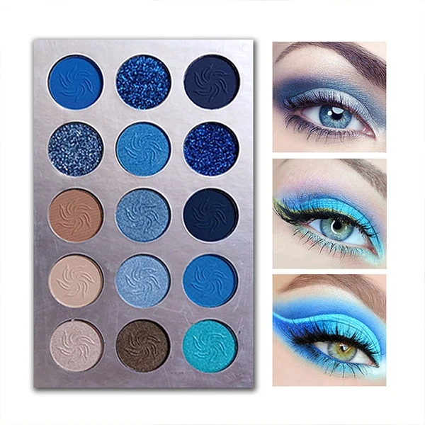 Vibrant Eyes 15-Color Waterproof Eyeshadow Palette