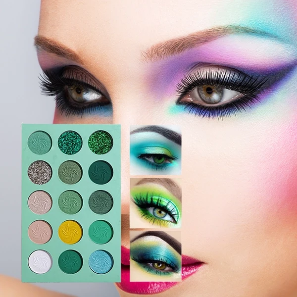 Waterproof Eye Makeup Palette - 15 Vibrant Shades to Contour & Brighten