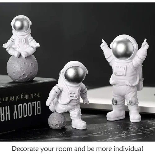 3Pcs Creative Astronaut Home Decor Ornaments Multipurpose Birthday Cake Topper D